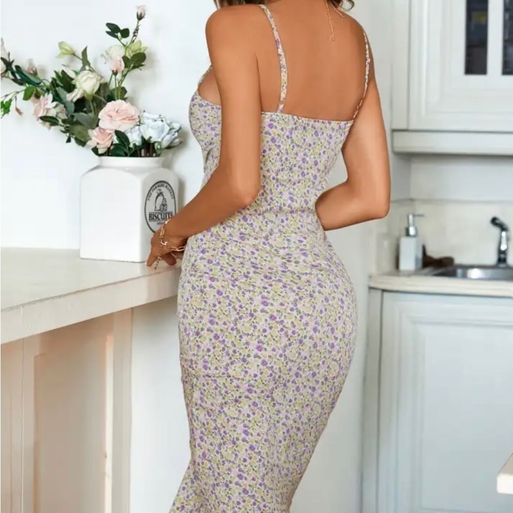 Cupshe floral adjustable strap maxi sundress nwt small - Picture 2 of 11